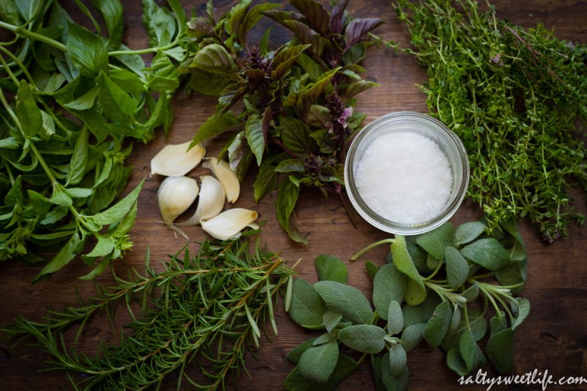 Rosemary-Thyme-Basil Herb Salt - Salty Sweet Life