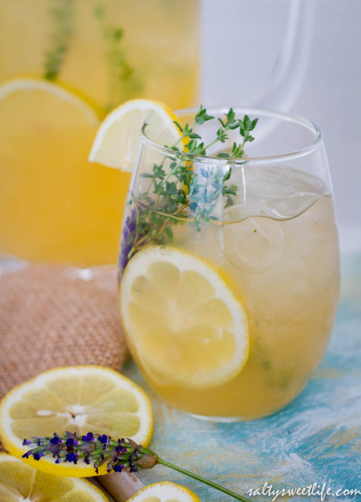 Lavender-Thyme Lemonade Fizz - Salty Sweet Life