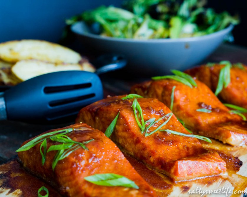 Sriracha-Ponzu Glazed Salmon - Salty Sweet Life