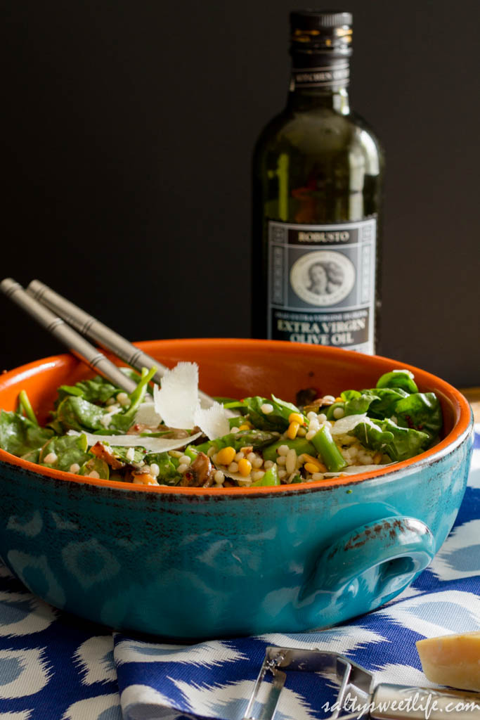 Israeli Couscous, Asparagus and Mushroom Salad - Salty Sweet Life
