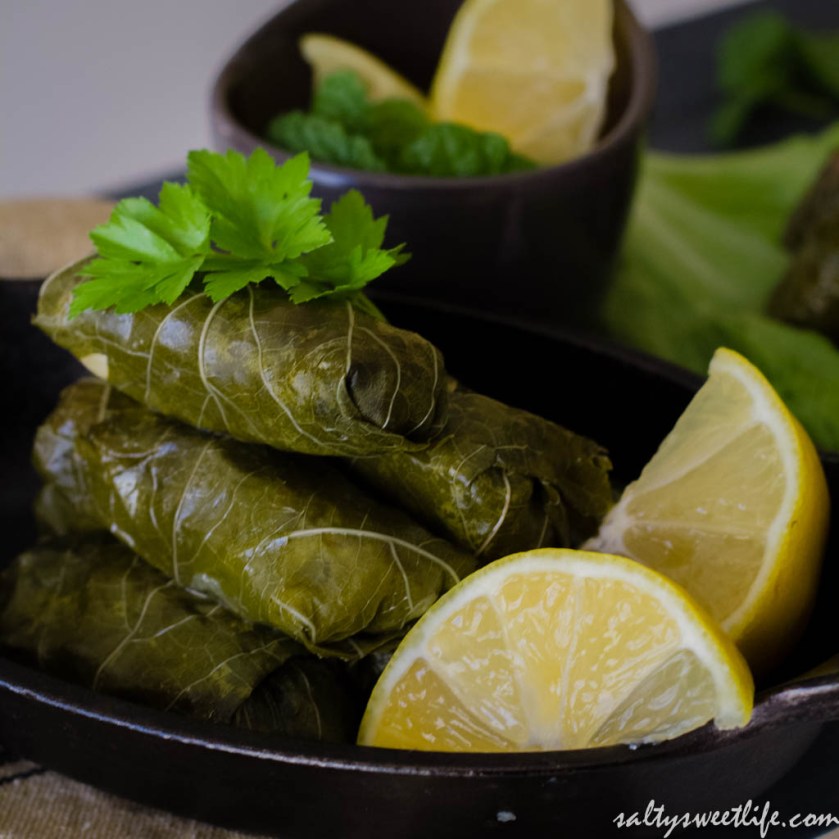 Ottolenghi's Stuffed Grape Leaves with Lamb and Minted Yogurt Sauce