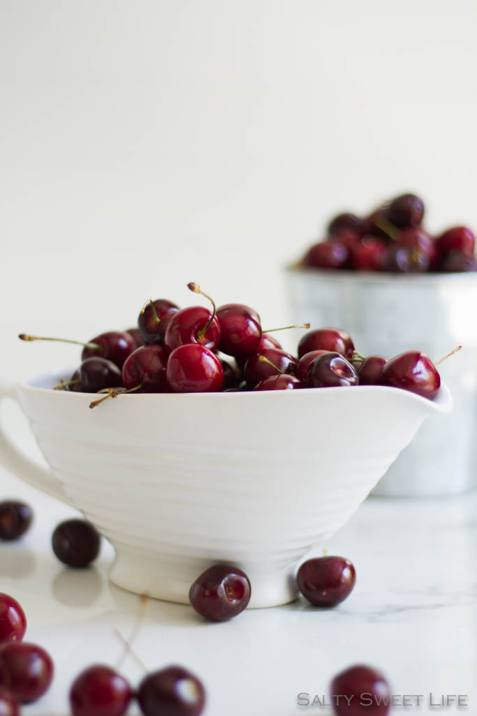 Sweet and Savory Cherry, Mint and Pistachio Salad - Salty Sweet Life